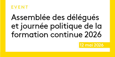 Assemblée des délégués 2026 et Journée politique de la formation continue
