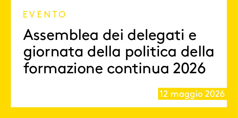 Assemblea dei delegati e giornata della politica della formazione continua 2026