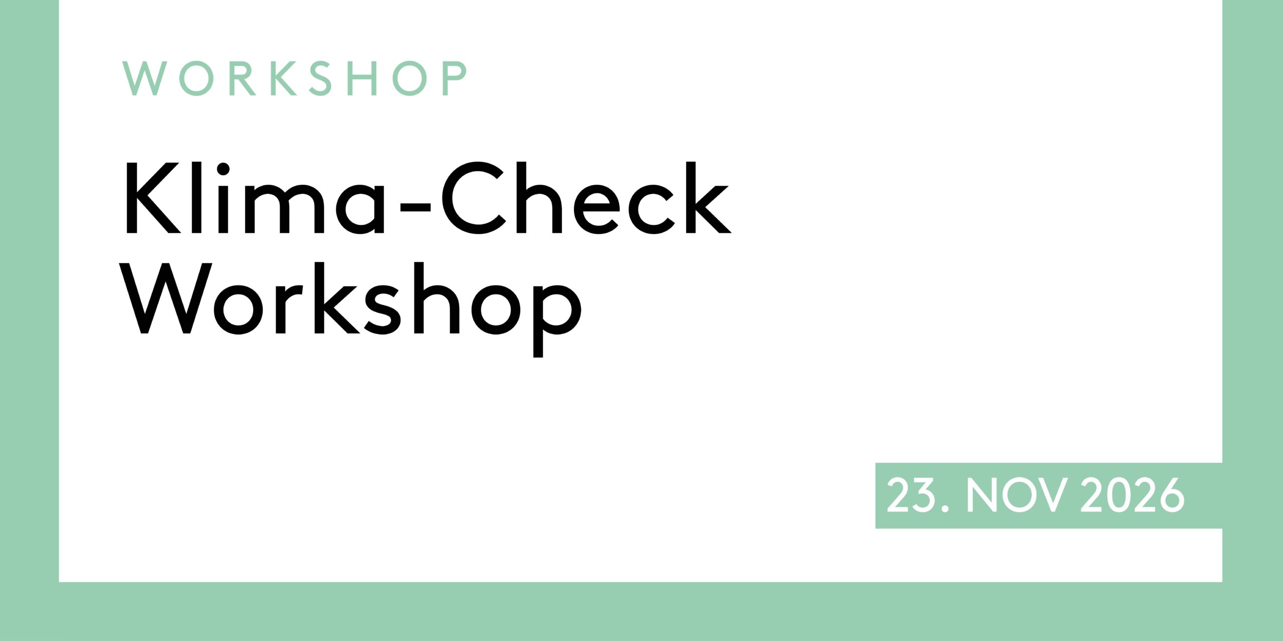Klima-Check Workshop: Klimaschutz als Chance nutzen